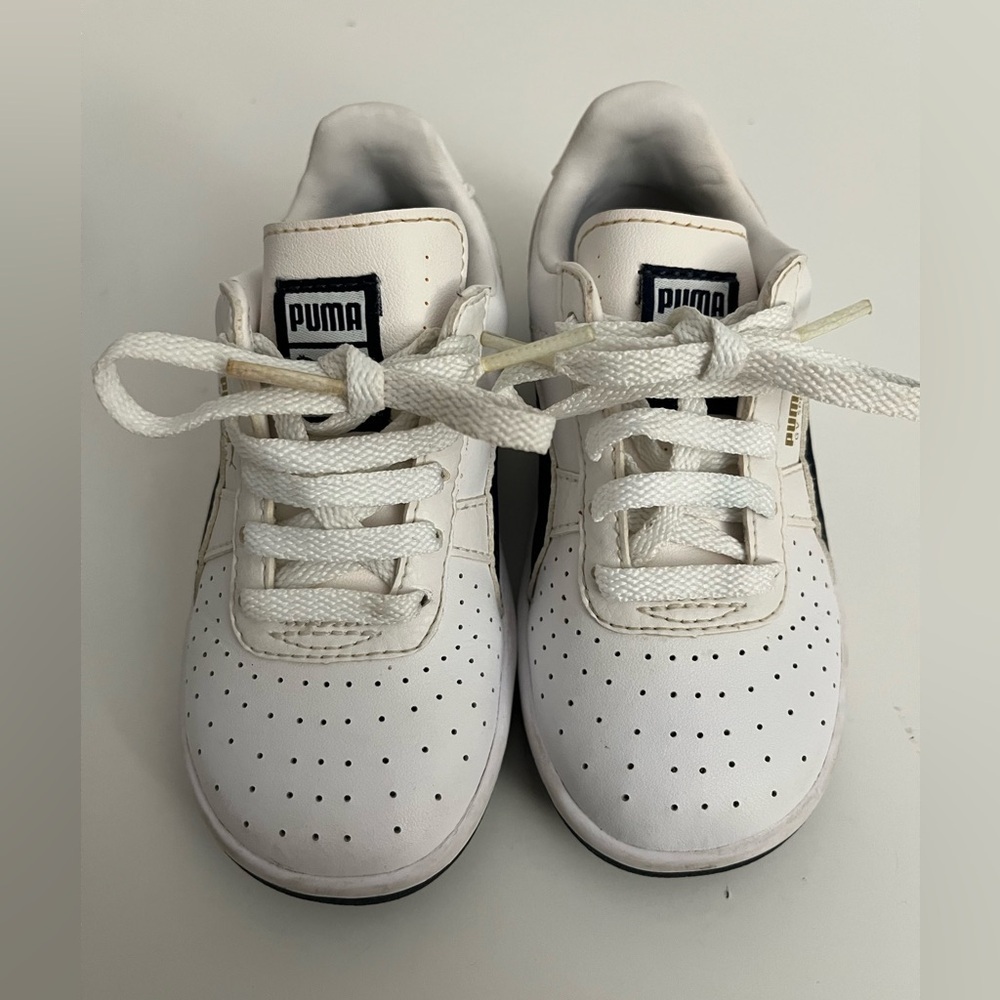 PUMA GV Special Kids Sneakers White & Navy Size 8C